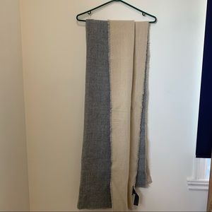 Zara double sided grey and beige scarf